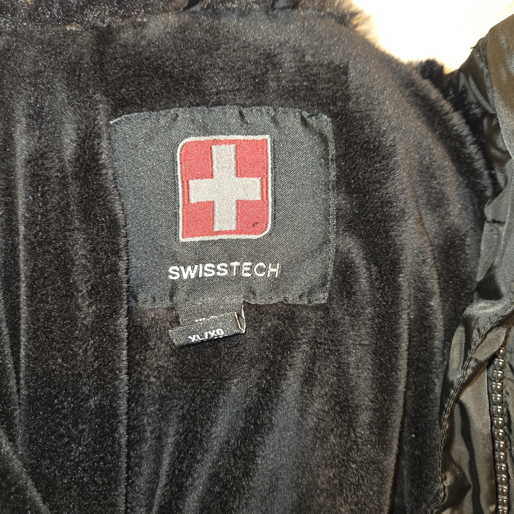 Swiss Tech Boys's Black Faux-Fur Lined Jacket